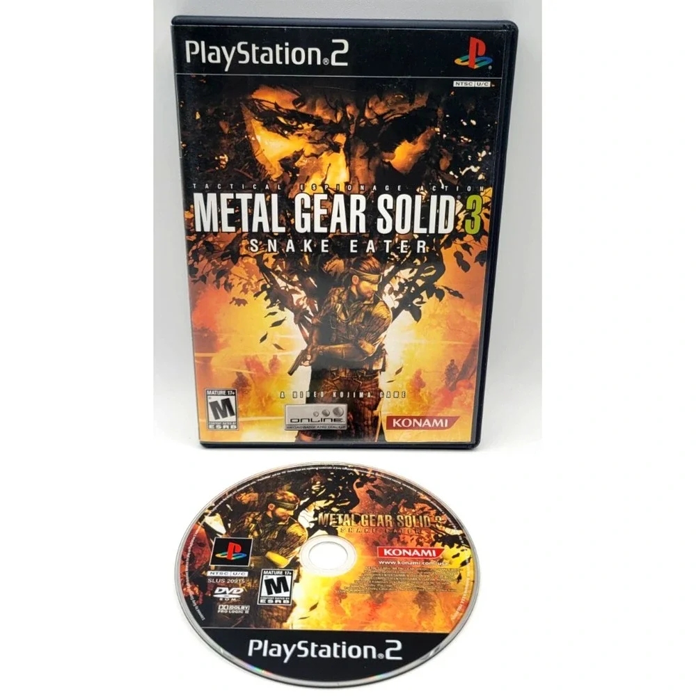 Metal Gear Solid 3 Snake Eater PS2 PlayStation 2 Black Label GAME &‎ CASE